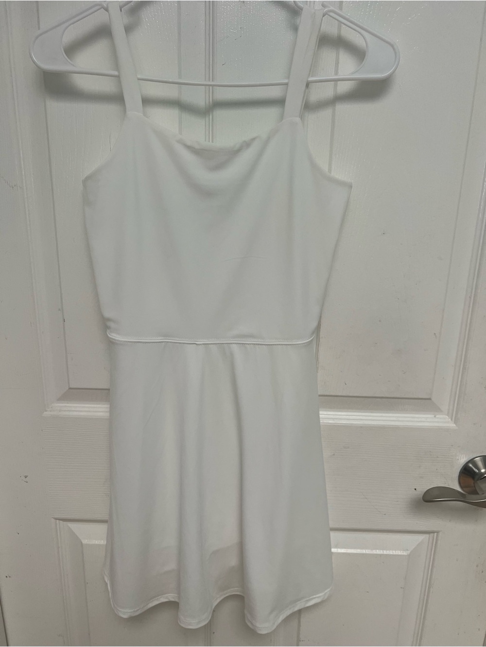 Art Class White Mini Spaghetti-Strap Dress